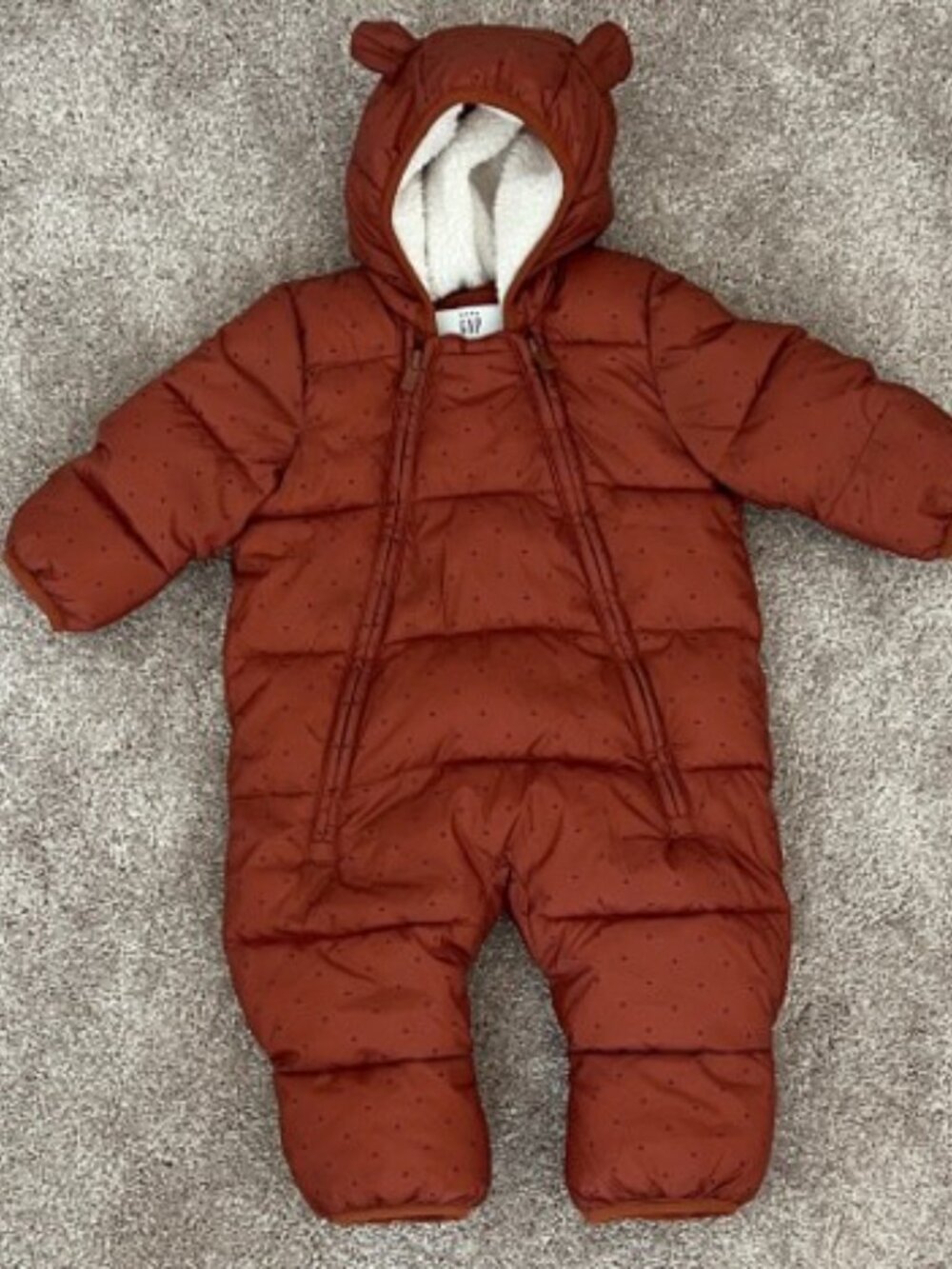 Gap One Pieces | Gap Rust Baby Snowsuit With Fleece Lining | 18-24 months